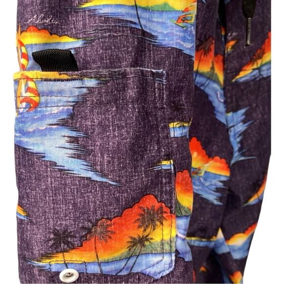 Aloha Board Shorts Mens 30‎ Swim Trunks Surf Tropical Vacation Beach Hawaiian - Picture 6 of 11